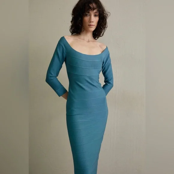 herve leger a line dress The Maxine Gown